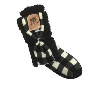 Muk Luks Checkered Comfy Cabin Sock & Headband Set